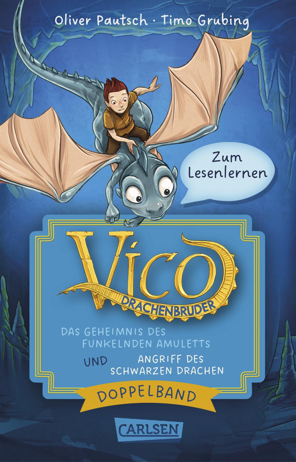 Vico Drachenbruder Doppelband – Enthält die Bände: Das Geheimnis des funkelnden Amuletts (Band 1) / Angriff des schwarzen Drachen (Band 2)