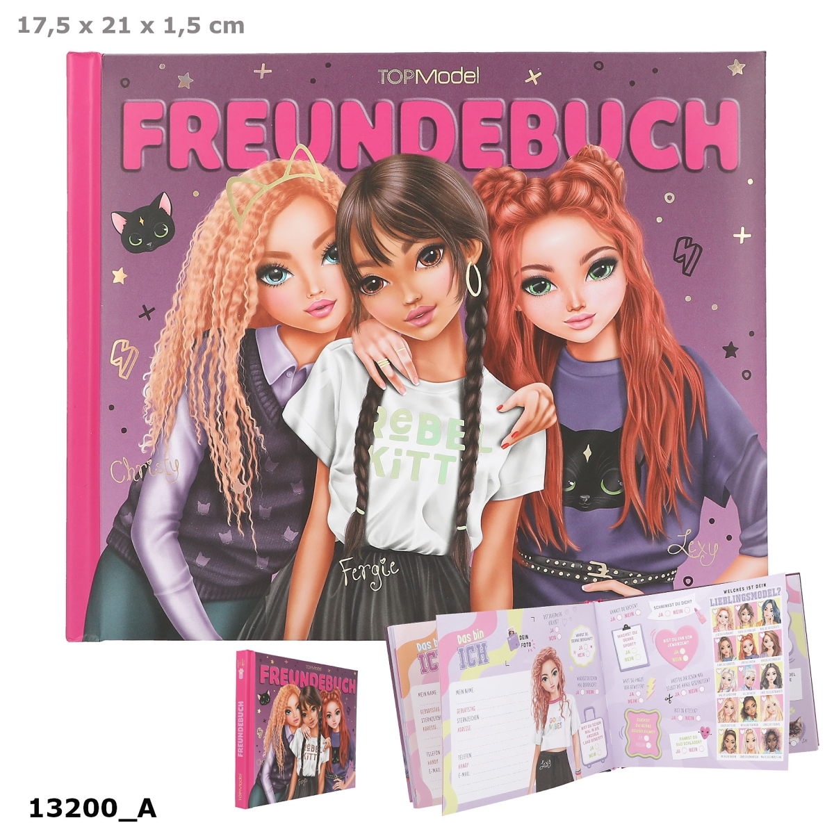 TOPModel Freundebuch Motiv 2 REBEL KITTYTOPModel Freundebuch Motiv 2 REBEL KITTY