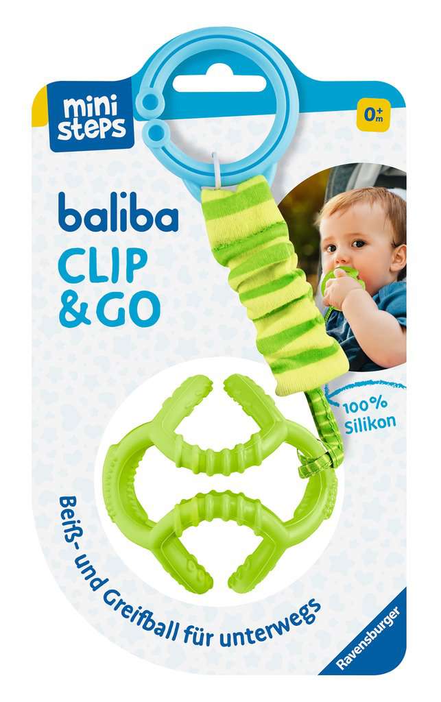 baliba Clip & Go grün - Babyspielzeug ab 0 Monaten