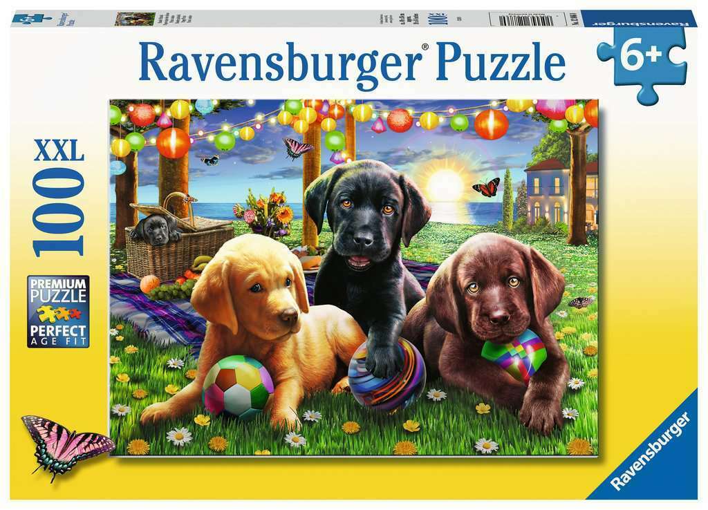 Kinderpuzzle - 12886 Hunde Picknick 100 Teile