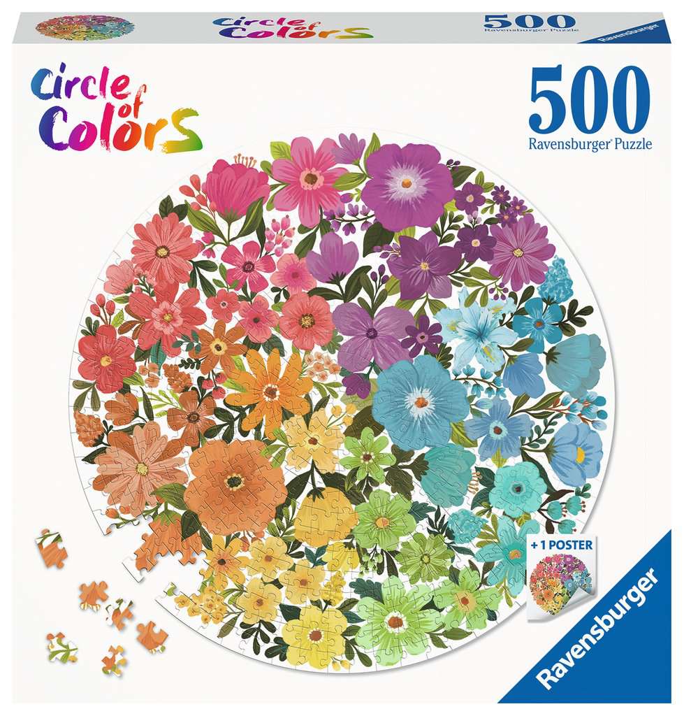 Puzzle 17167 Circle of Colors - Flowers 500 Teile Ravensburger