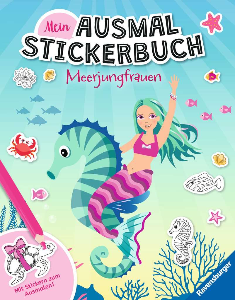 Mein Ausmalstickerbuch: Meerjungfrauen