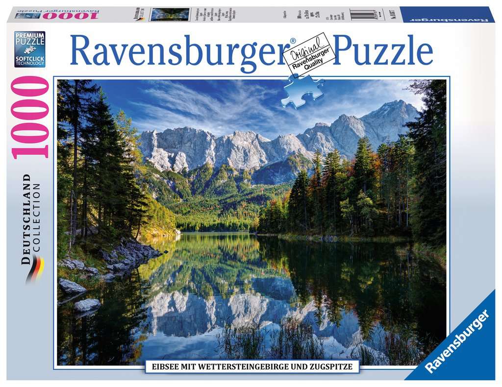 Eibsee mit Wettersteingebirge und Zugspitze 1000 Teile Puzzle Ravensburger Erwachsenenpuzzle
