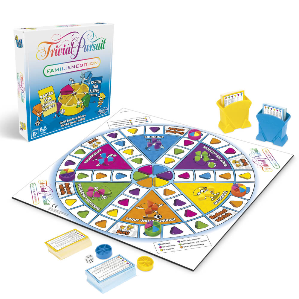 Trivial Pursuit Familien Edition, ab 2 Spieler, ab 8 Jahren Hasbro E1921100