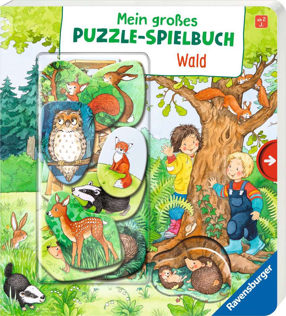 Mein großes Puzzle-Spielbuch: Wald