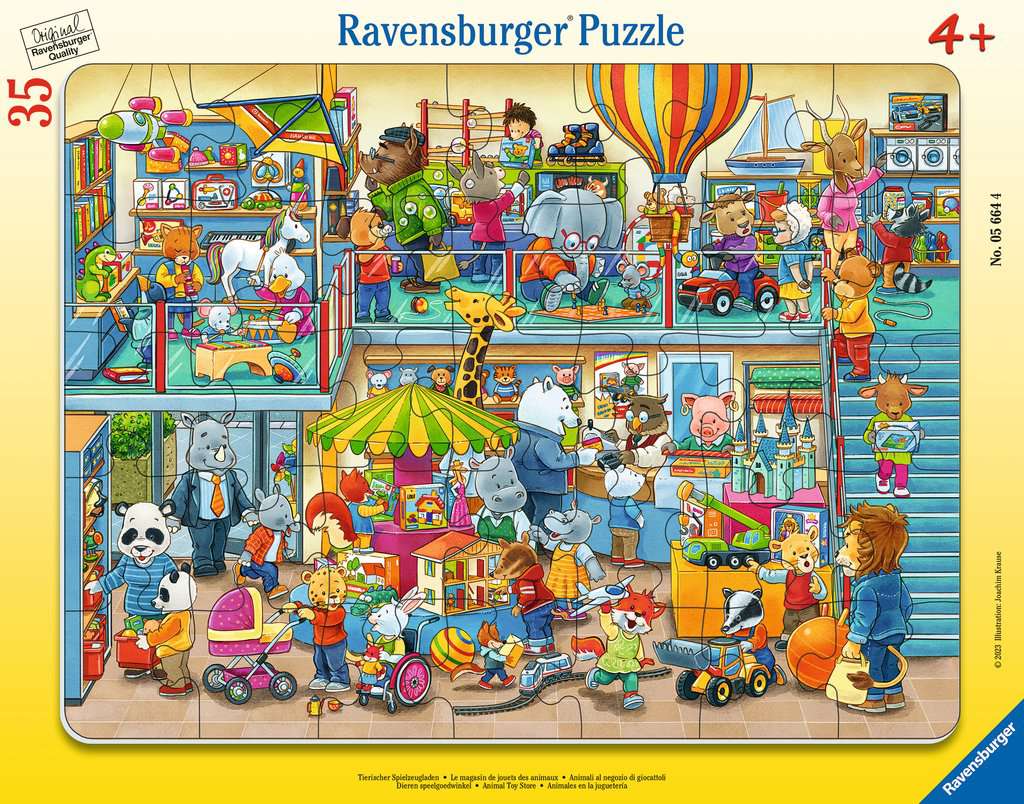 Rahmenpuzzle 05664 Tierischer Spielzeugladen 30-48 Teile