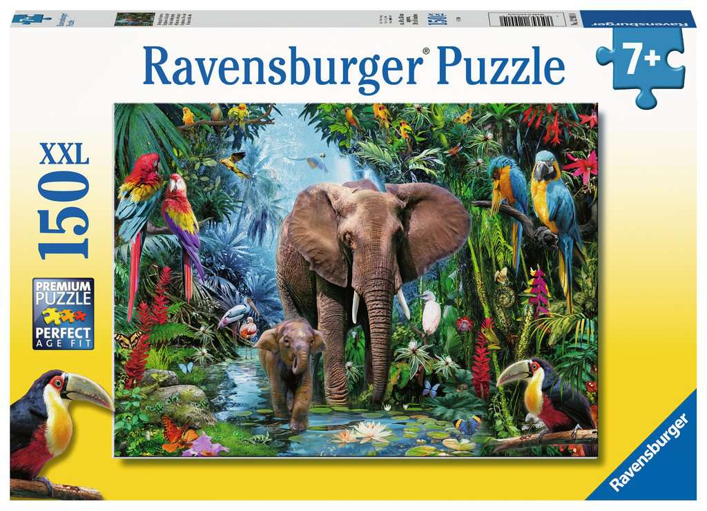 Kinderpuzzle 12901 Dschungelelefanten 150 Teile