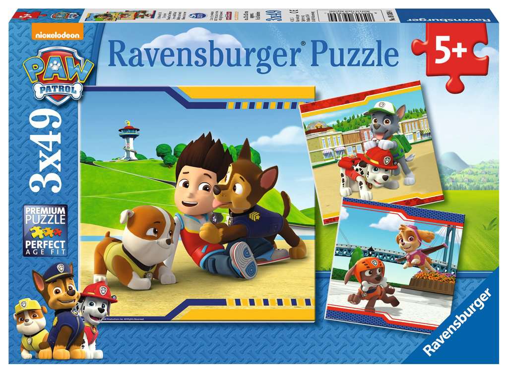 Kinderpuzzle Helden mit Fell 3x49 Teile