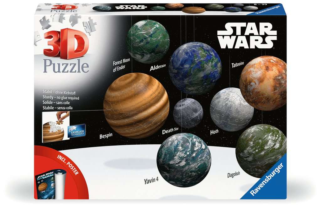 3D Puzzle Ball Puzzle-Ball Sortiment: Himmelskörper der Star Wars Galaxie