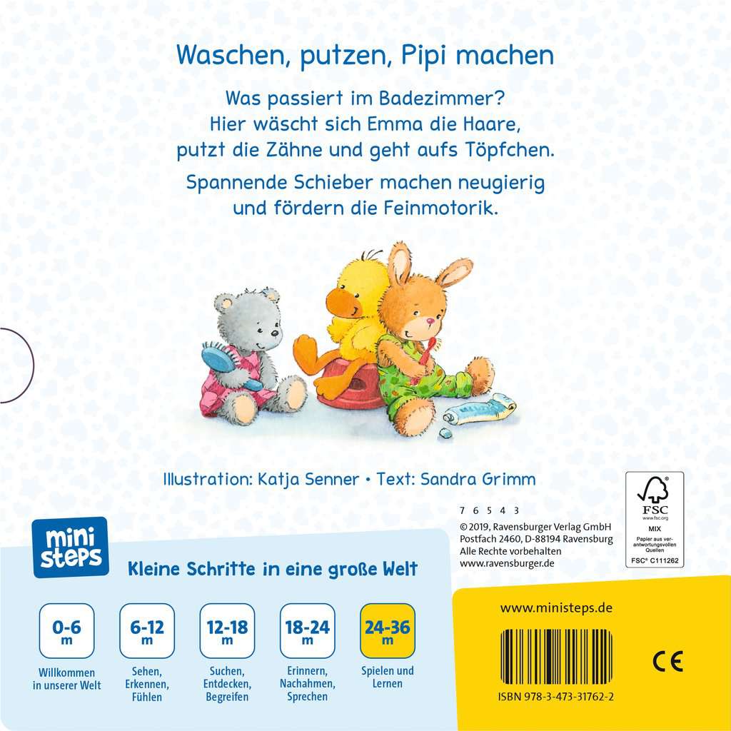 ministeps: Haare waschen, Zähne putzen