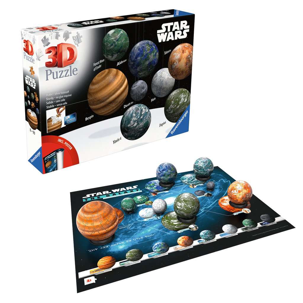 3D Puzzle Ball Puzzle-Ball Sortiment: Himmelskörper der Star Wars Galaxie