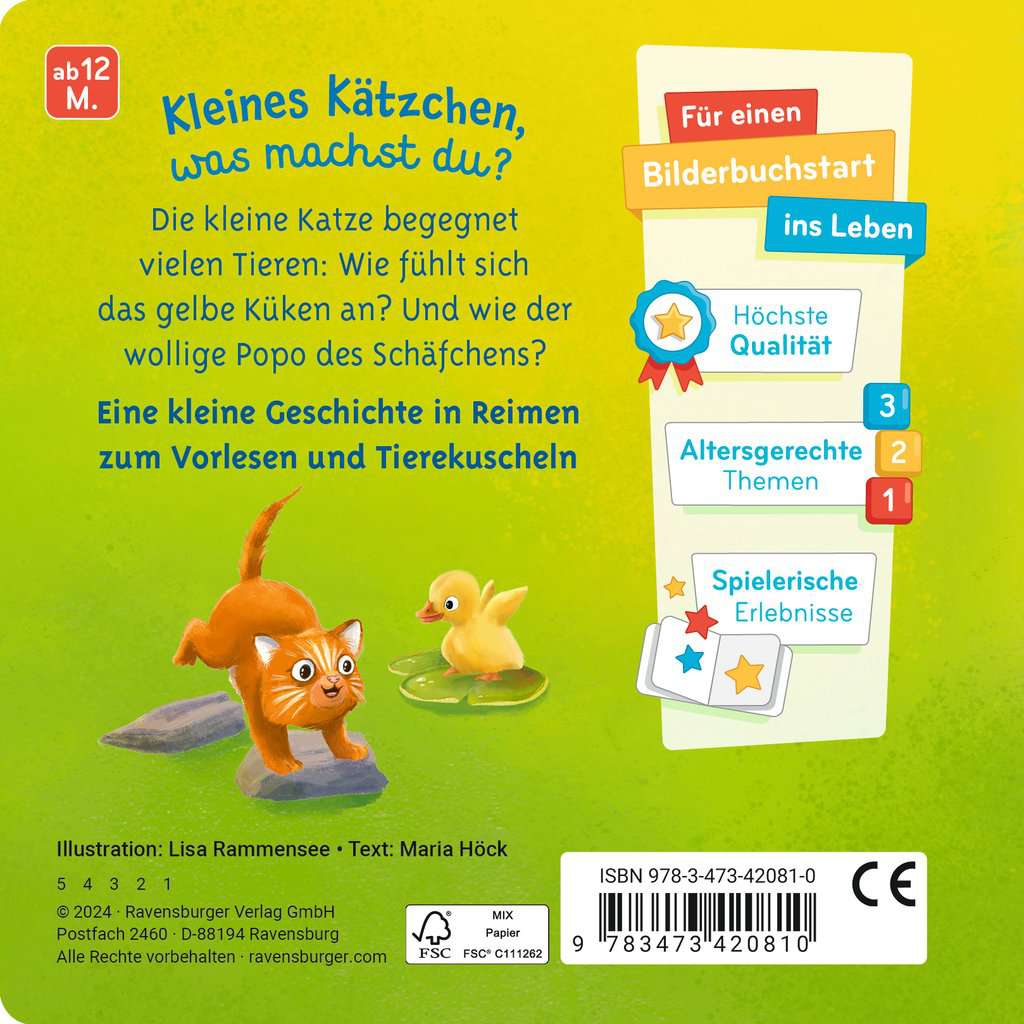 Mein liebstes Vorlese-Fühlbuch: Die kleine Katze