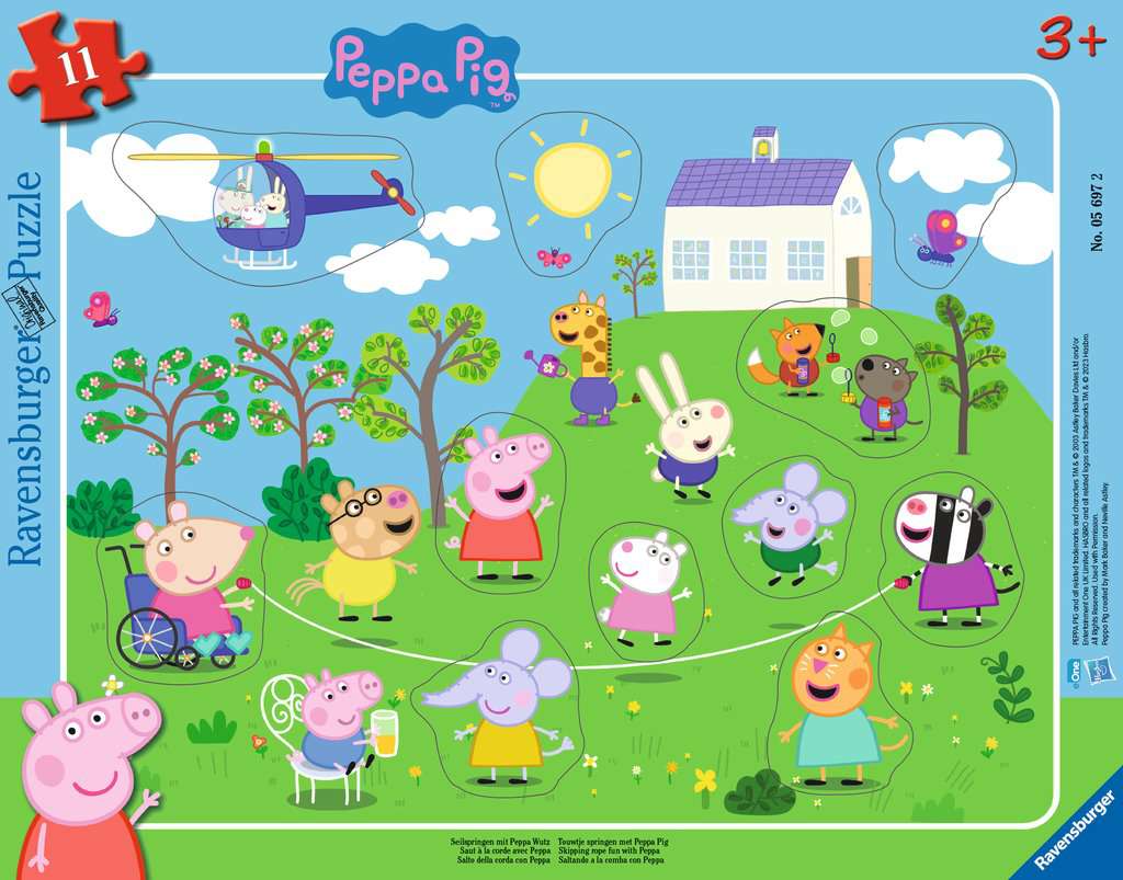 Rahmenpuzzle Seilspringen mit Peppa Wutz 11 Teile