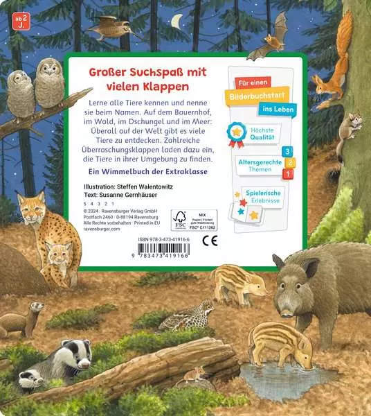 Mein Sachen suchen Wimmelbuch: Tiere und ihre Kinder