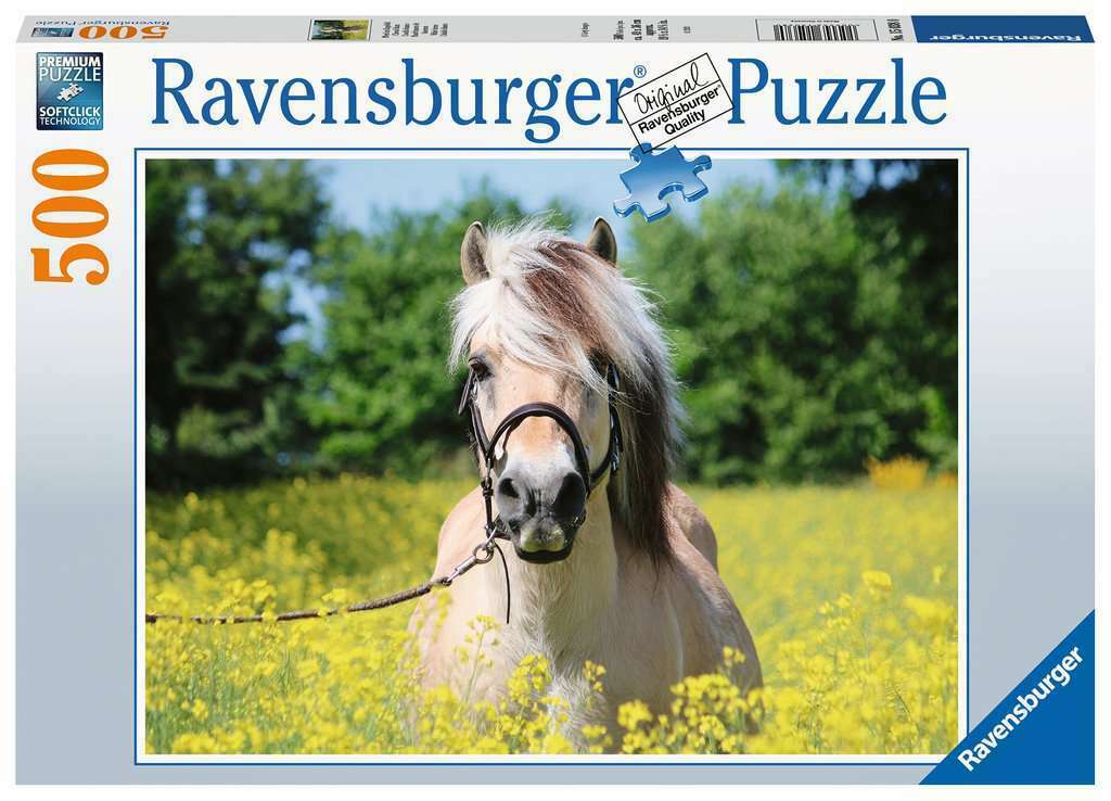 Puzzle 15038 Pferd im Rapsfeld 500 Teile