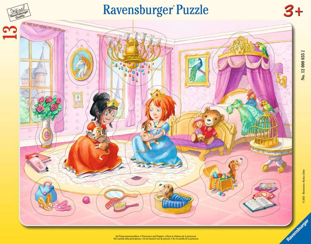 Kinderpuzzle ab 3 Jahren - Im Prinzessinnenschloss - 13 Teile