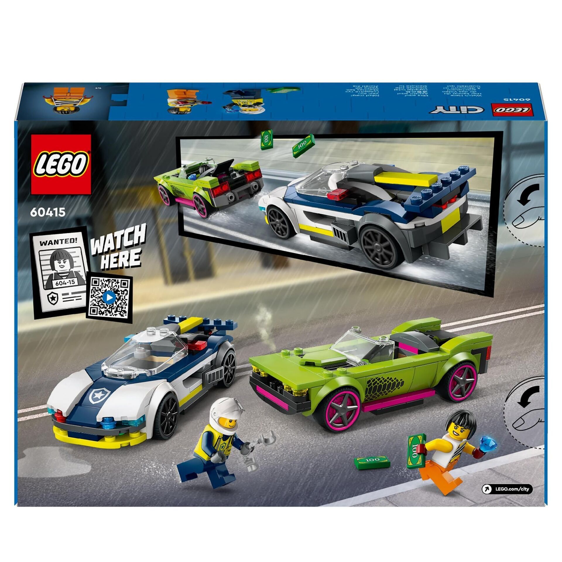 LEGO® City 60415 Verfolgungsjagd mit Polizeiauto und Muscle Car