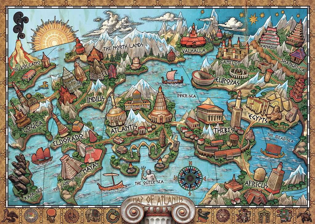 Puzzle 16728 - Geheimnisvolles Atlantis - 1000 Teile