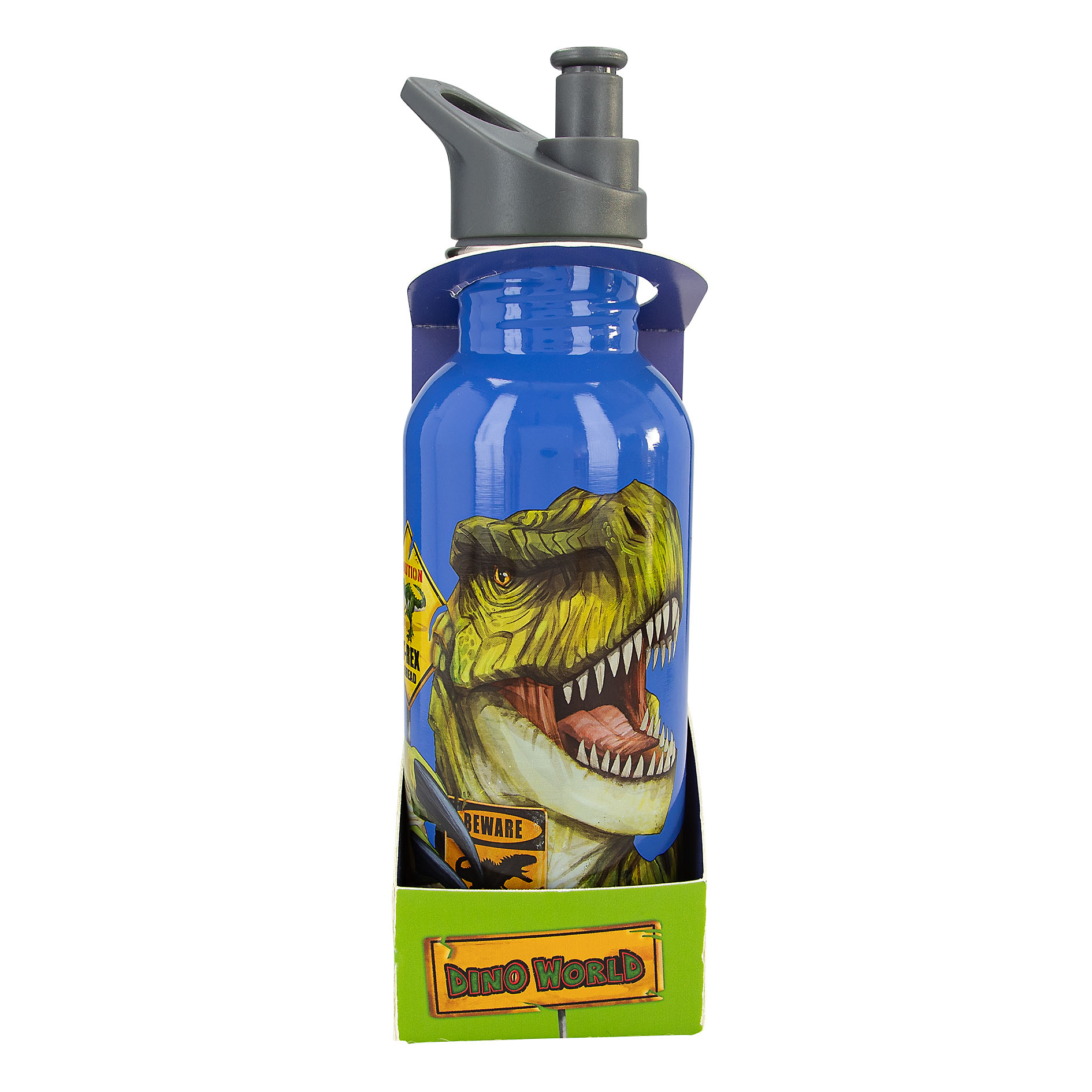 Dino World Trinkflasche Edelstahl DANGER