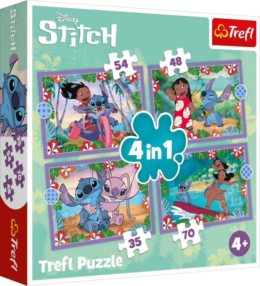 Lilo & Stitch 4in1 Puzzle 35/48/54/7 Teile