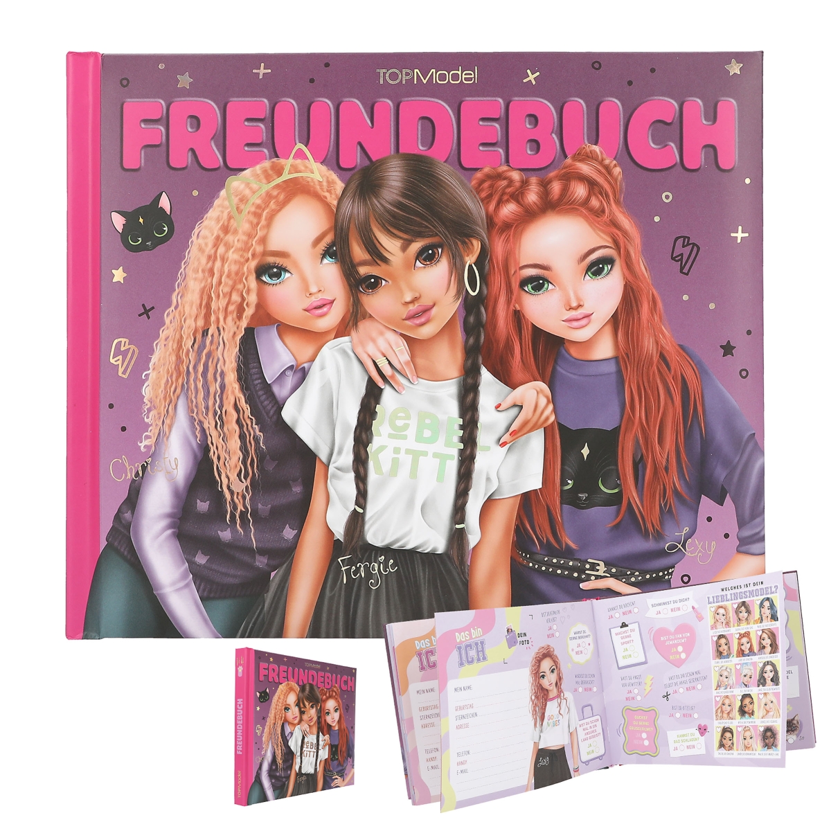 TOPModel Freundebuch Motiv 2 REBEL KITTYTOPModel Freundebuch Motiv 2 REBEL KITTY