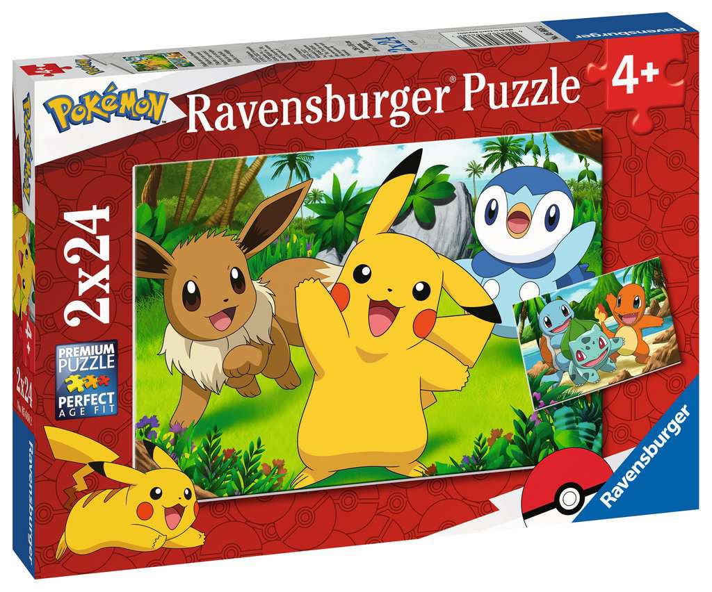 Kinderpuzzle 05668 Pikachu und seine Freunde 2x24 Teile