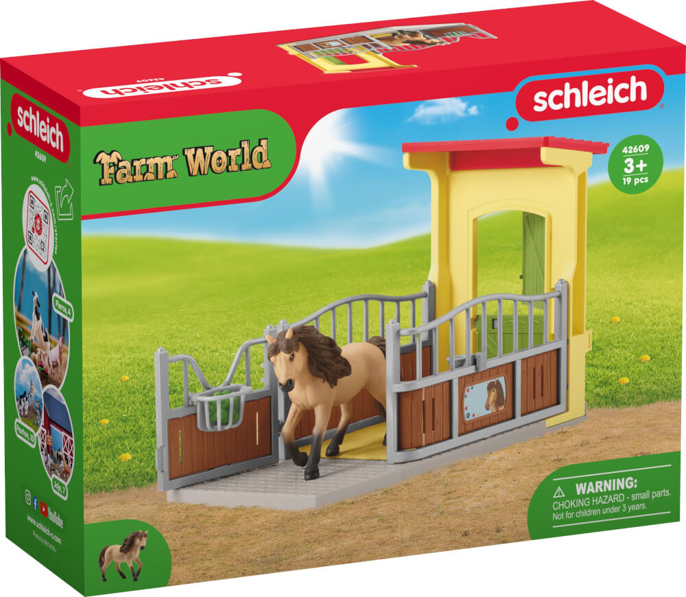 schleich® Farm World 42609 Ponybox mit Islandpferd Hengst