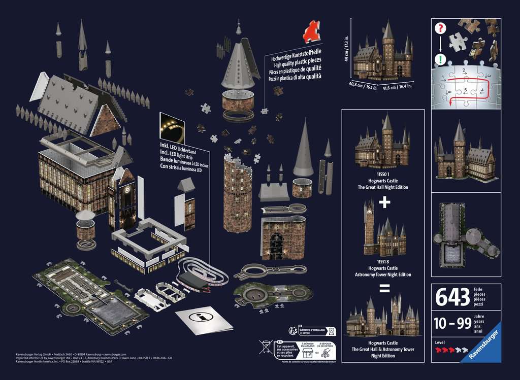 Ravensburger Hogwarts Schloss - Die Große Halle -Night Edition