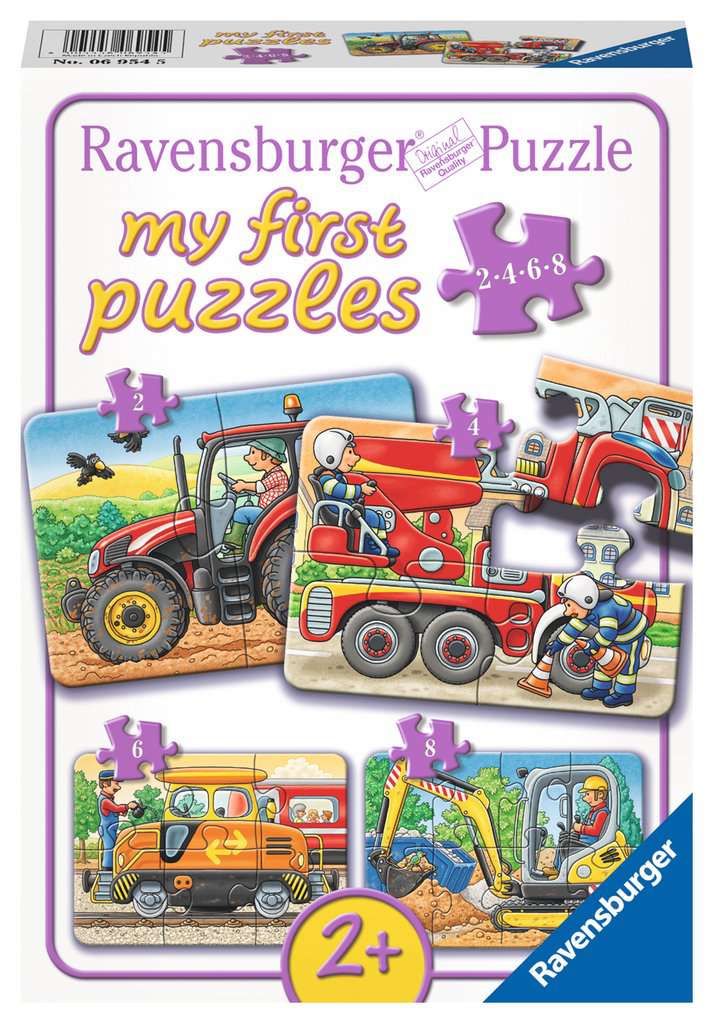 Kinderpuzzle Bei der Arbeit my first puzzle mit 2,4,6,8 Teilen