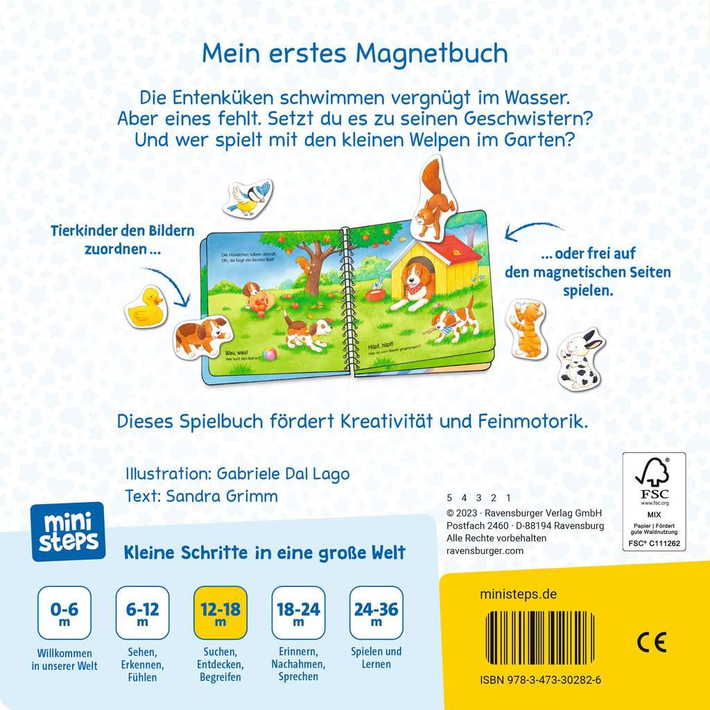 ministeps: Mein erstes Magnetbuch: Wer gehört zu wem? Tierkinder