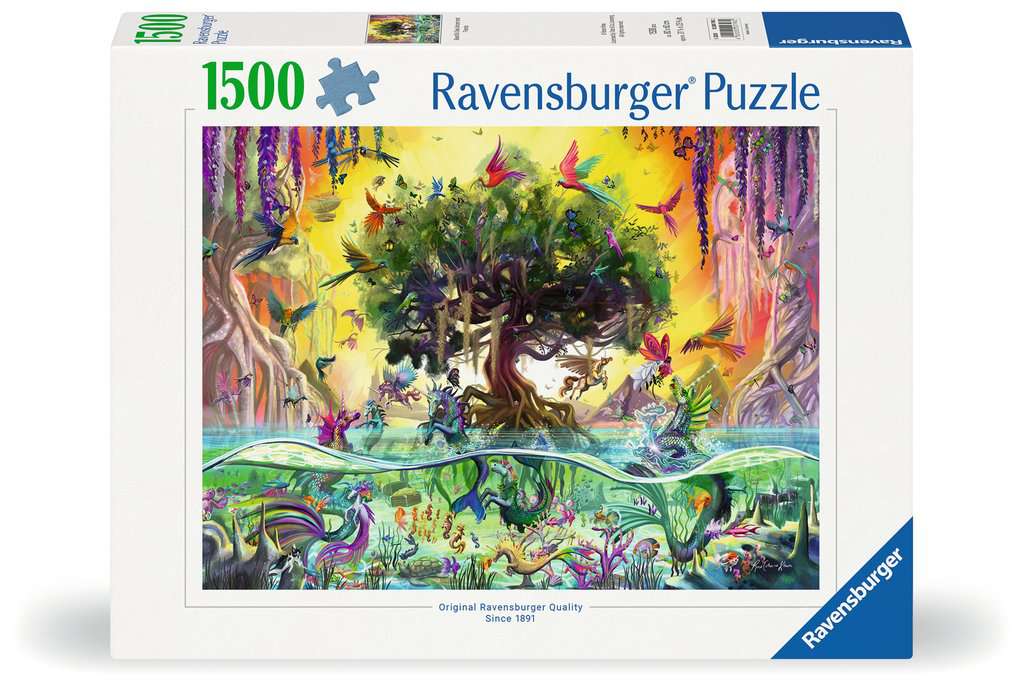 Puzzle 1500 Teile - Das Einhorn aus dem See und seine Freunde