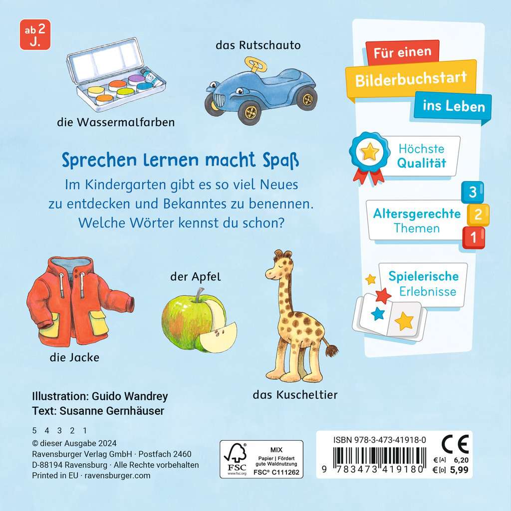 Mein Bilder-Wörterbuch: Im Kindergarten