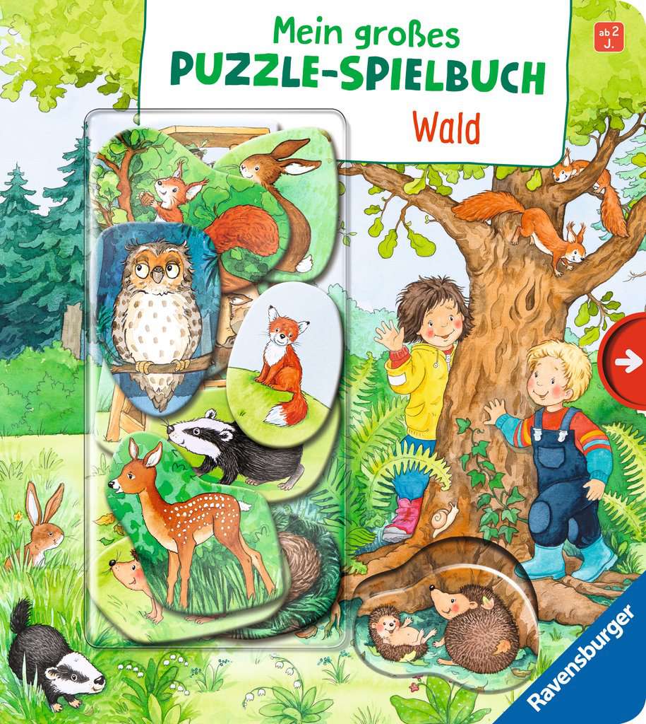 Mein großes Puzzle-Spielbuch: Wald