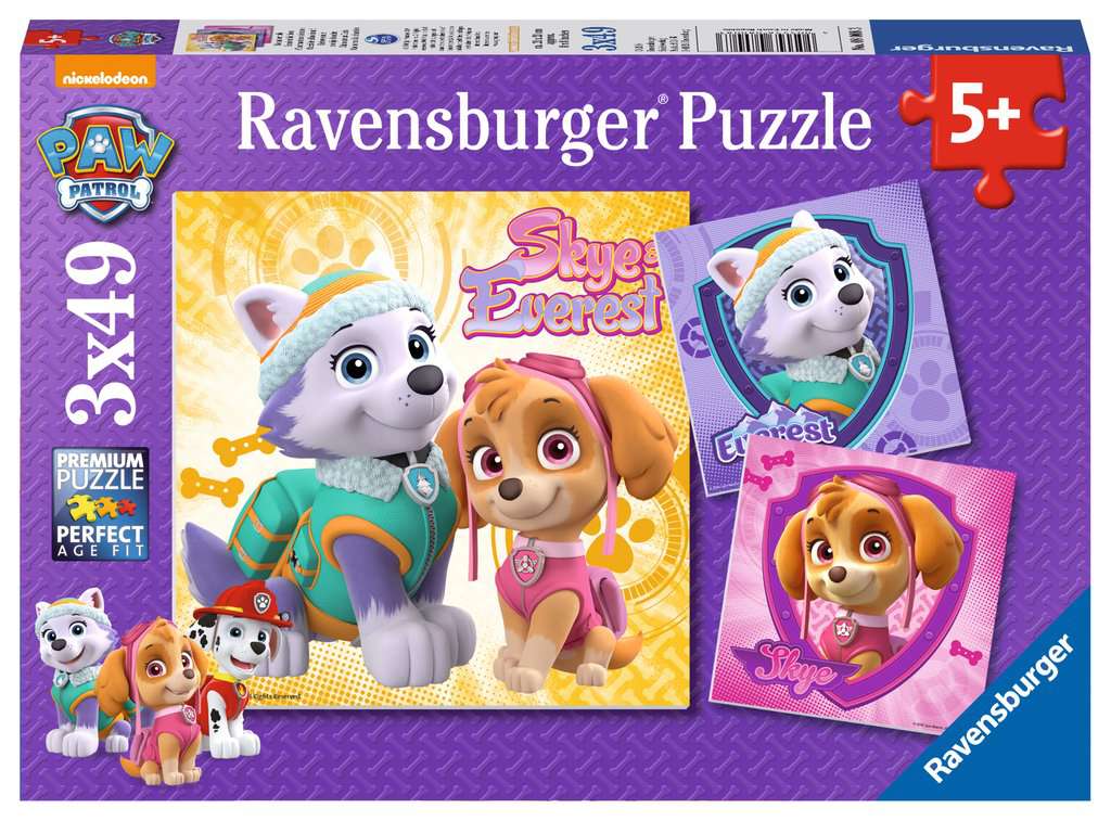 Kinderpuzzle 08008 Bezaubernde Hundemädchen 3x49 Teile