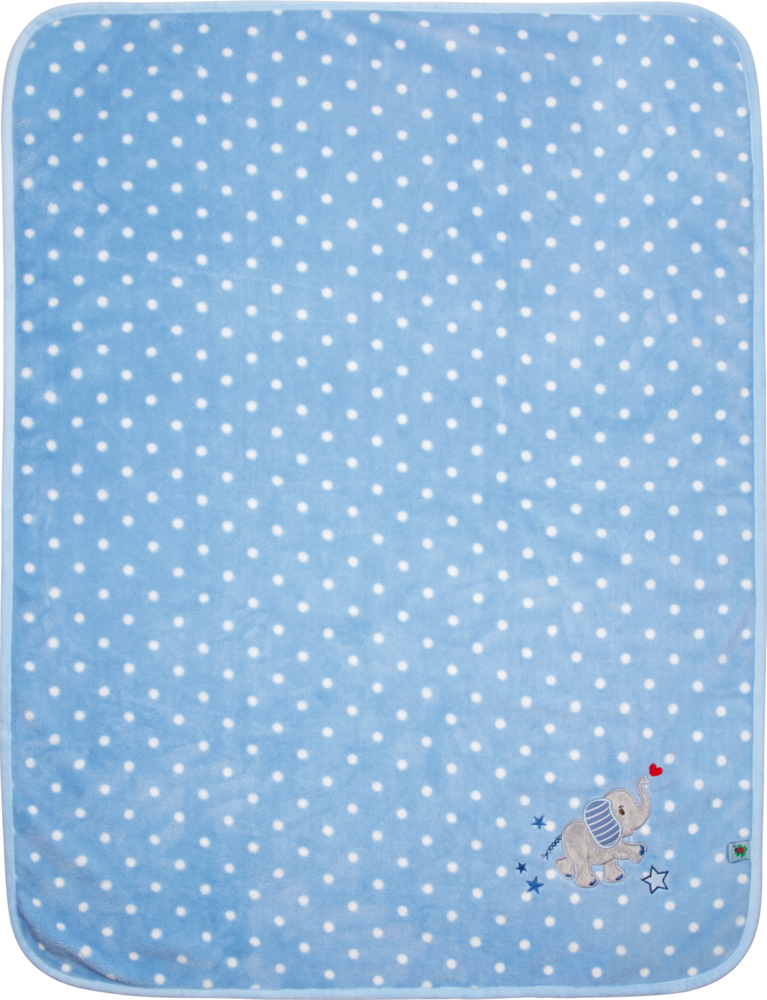 Kuscheldecke, hellblau - BabyGlück (ca. 75x100 cm)