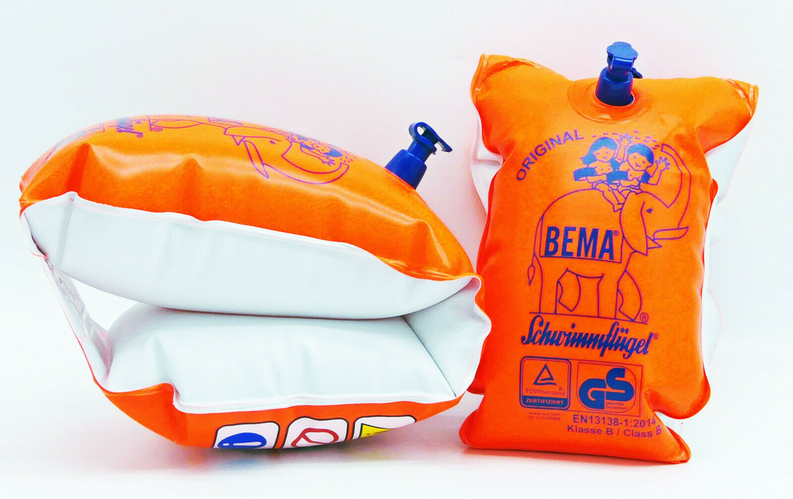BEMA-Schwimmflügel, 1-6 Jahre, 11-30 kg, Gr. 0, orange