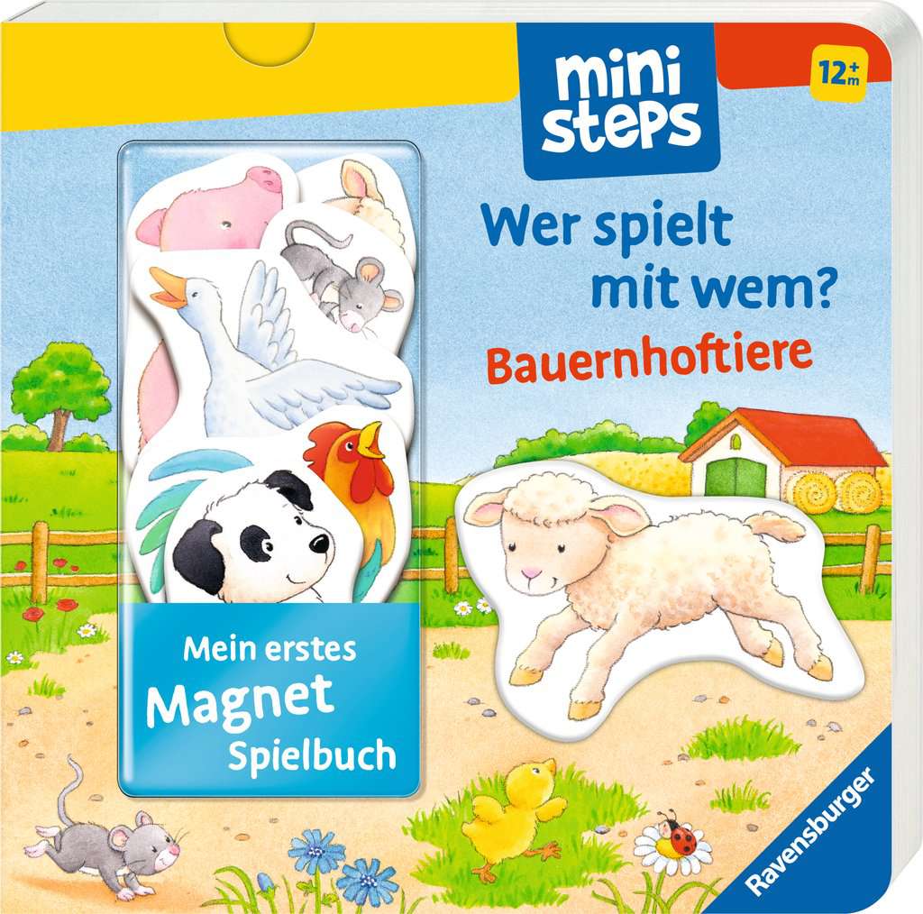 ministeps: Mein erstes Magnetbuch: Wer spielt mit wem? Bauernhoftiere