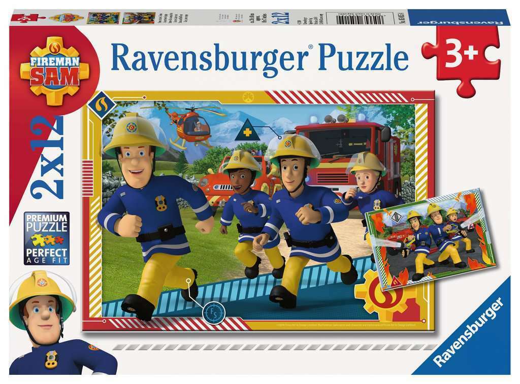 Kinderpuzzles inkl. Mini-Postern Sam und sein Team 2x12 Teile