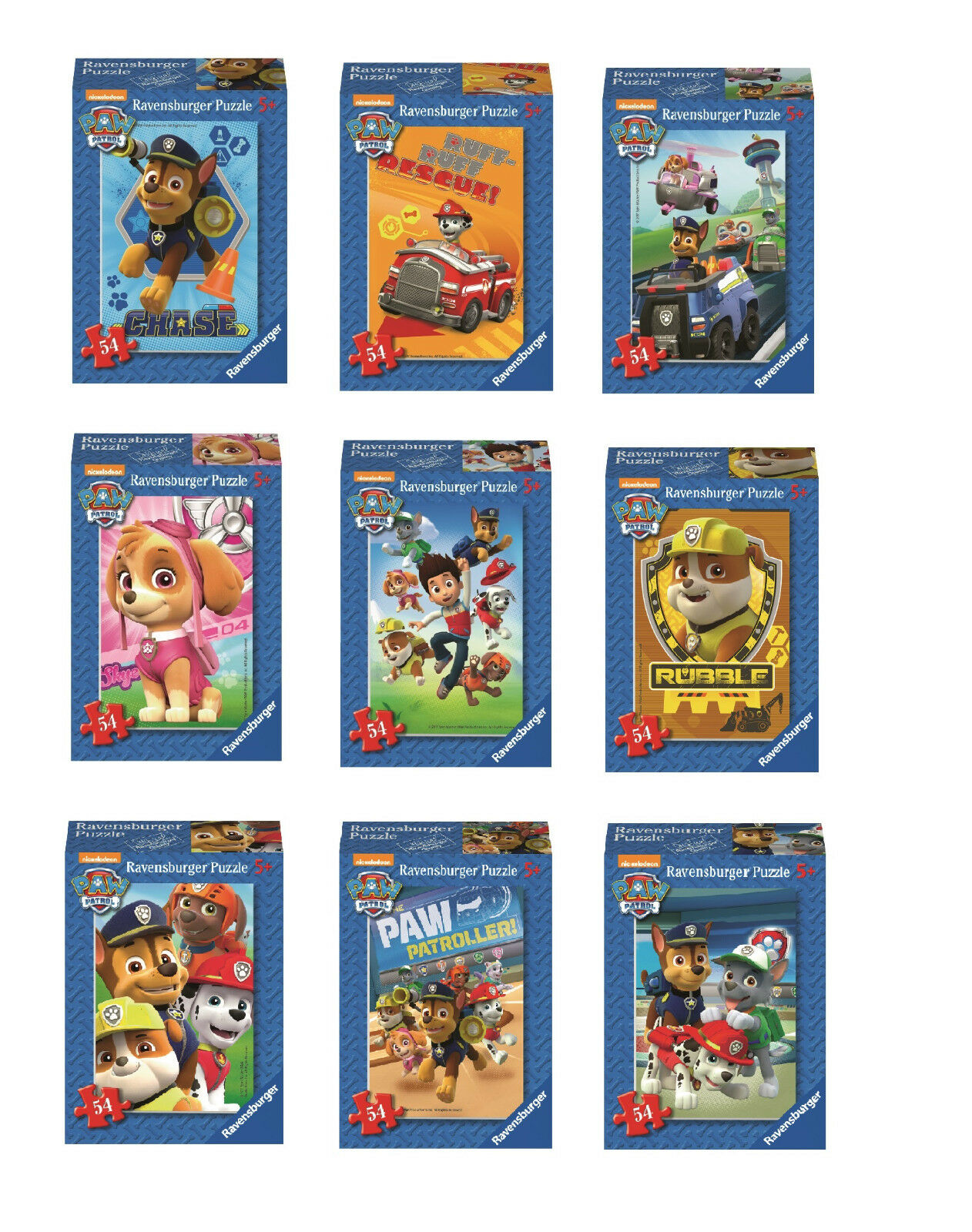 Ravensburger Mini Puzzle Paw Patrol Kinder 54 Teile verschiedene Kinderpuzzles 094379