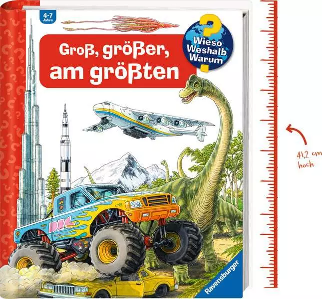 Wieso? Weshalb? Warum?: Groß, größer, am größten (Riesenbuch) Ravensburger