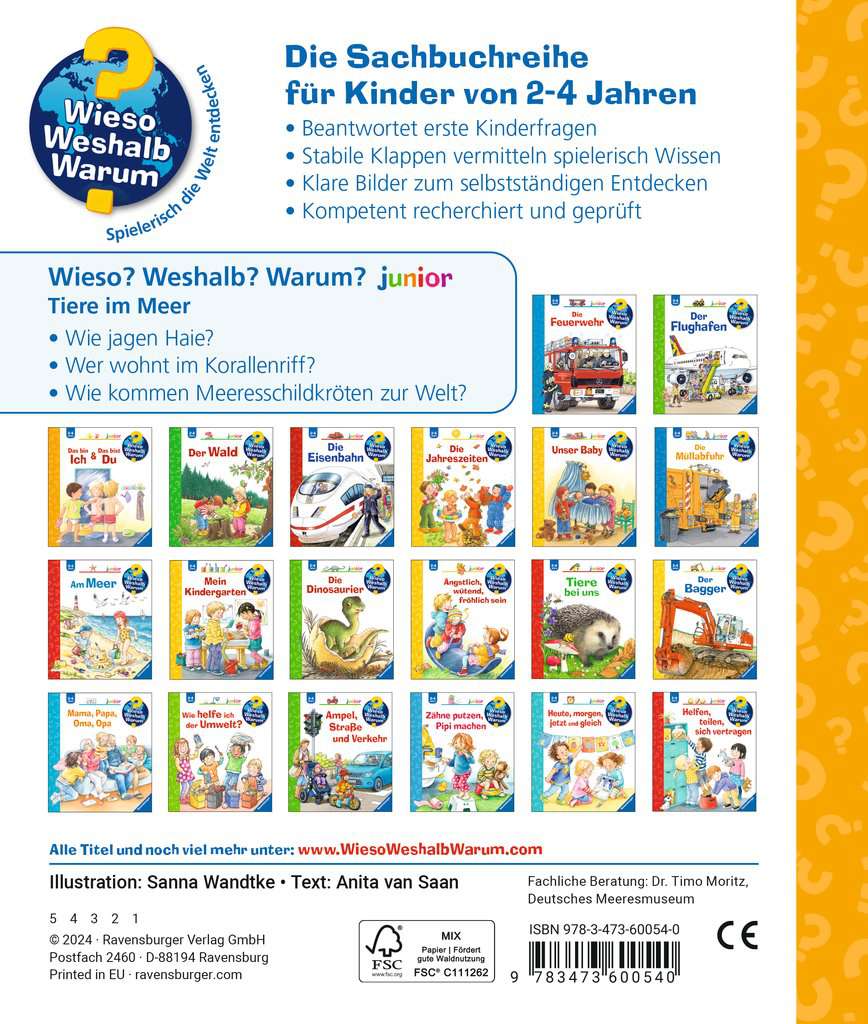 Wieso? Weshalb? Warum? junior, Band 57: Tiere im Meer Ravensburger