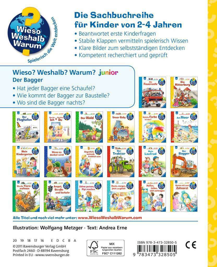 Wieso? Weshalb? Warum? Junior: Der Bagger Bd. 38