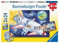 Kinderpuzzle 05665 Reise durch den Weltraum 2x24 Teile