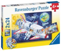 Kinderpuzzle 05665 Reise durch den Weltraum 2x24 Teile