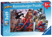 Kinderpuzzle 08025 Spider-Man beschützt die Stadt 3x49 Teile