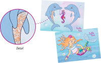 Sandbilder Set Nella Nixe DIY Bastelset Kinder Meerjungfrau Glitzer Kreativ