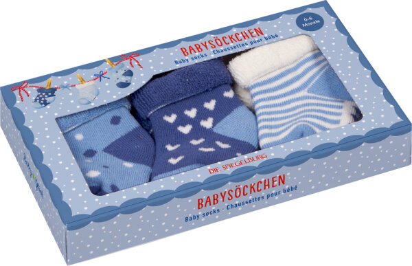 Babysöckchen, hellblau - BabyGlück (3 Paar), one size