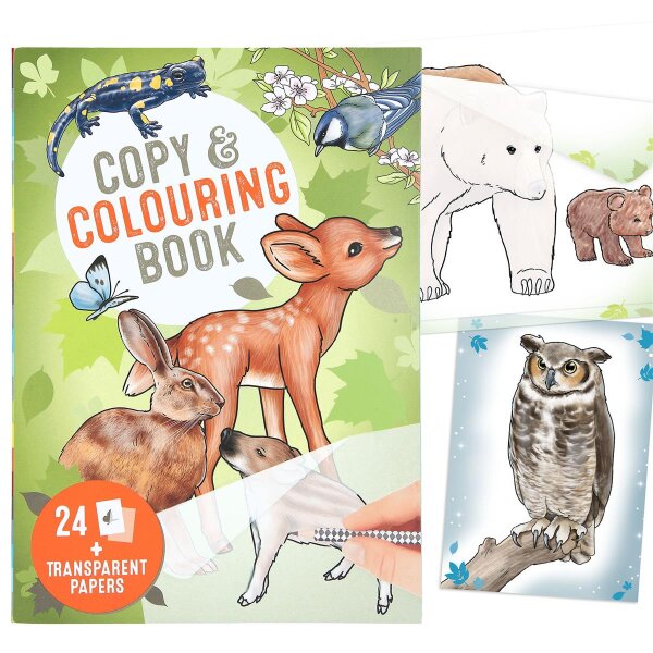 Durchpausbuch Wildtiere Kinder Malbuch Pausbuch Zeichnen lernen Kreativ