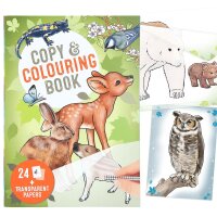 Durchpausbuch Wildtiere Kinder Malbuch Pausbuch Zeichnen lernen Kreativ