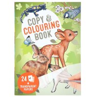 Durchpausbuch Wildtiere Kinder Malbuch Pausbuch Zeichnen lernen Kreativ